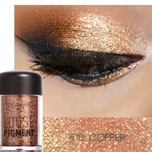 FOCALLURE Loose Glitter Pigments Eye Shadow, #10 Copper